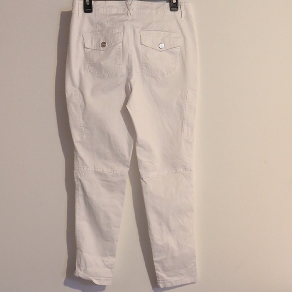 White House Black Market White Ankle Cargo Jeans - Picture 3 of 10